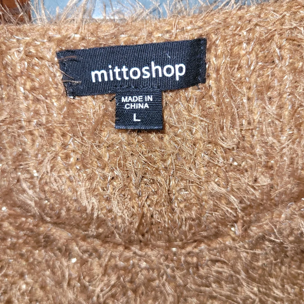Cozy & Shimmery Mittoshop Fuzzy Knit Sweater - Size L - Picture 3 of 6